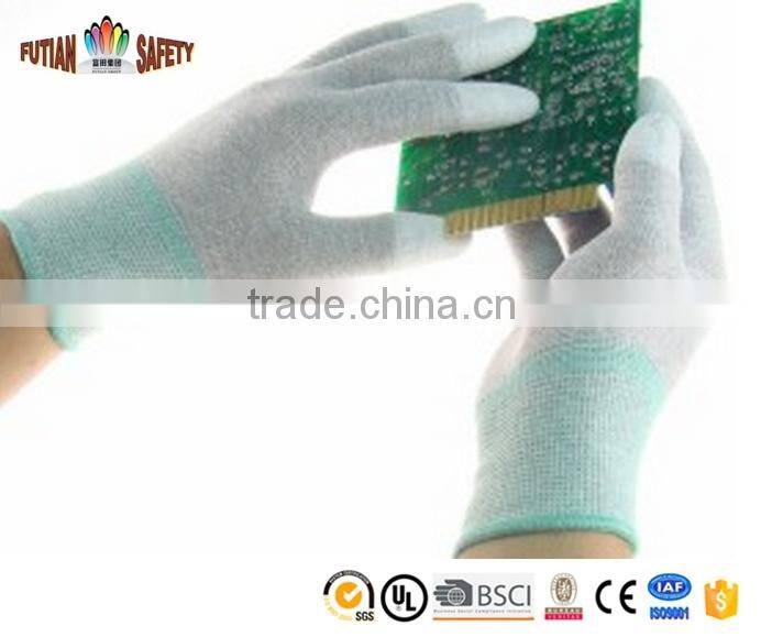 FTSAFETY ESD nylon glove with pu palm fit