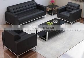 PU leather Sofa Bed Modern Sofa Furniture Leather Sofa Set for Office(SZ-SF04)