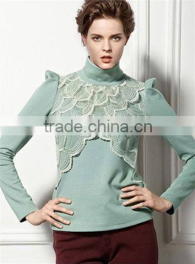 Lady's princess shirts bubble long sleeve