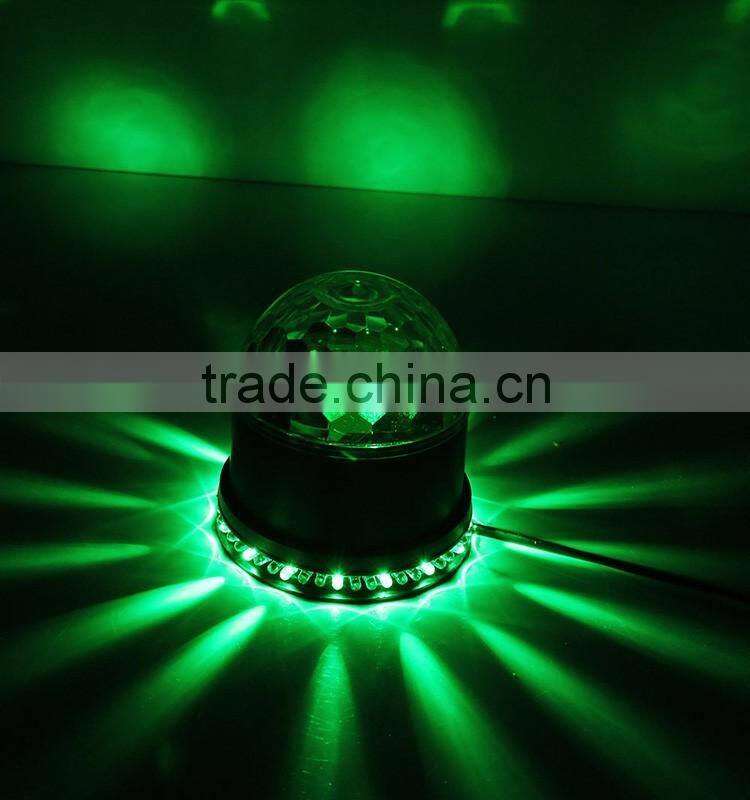 RGB LEDS Sound Actived Mini Rotating Crystal Magic Ball Stage ceiling Lights for KTV Xmas Party Wedding Show Club Pub Disco DJ