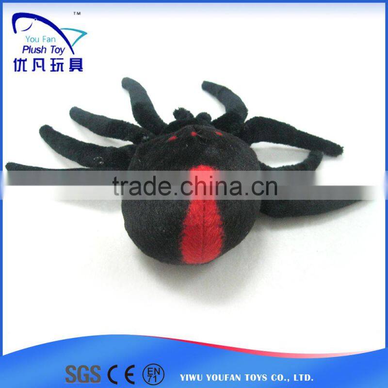 High quality attractive kids souvenir 100% pp stuffed animal /plush soft Black widow spider animal baby plush toys
