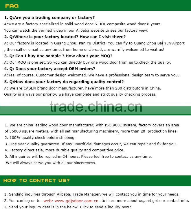 China top fashion design 100% solid wood door tempered glass with compeitive price