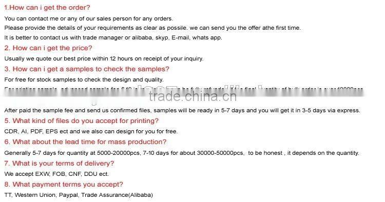 Offset printing qr code pvc business card