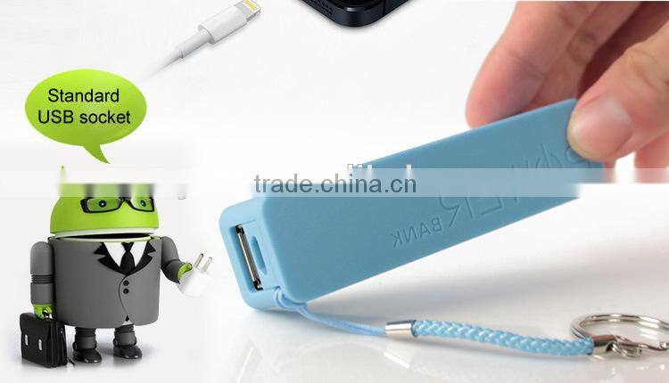 Perfume 2600mAh External Battery Pack single cell Power Bank Charger 5V 1A output for Apple