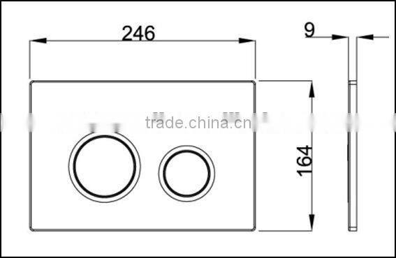 ABS-chromed Dual Flush Plate for Concealed Cistern Made in China