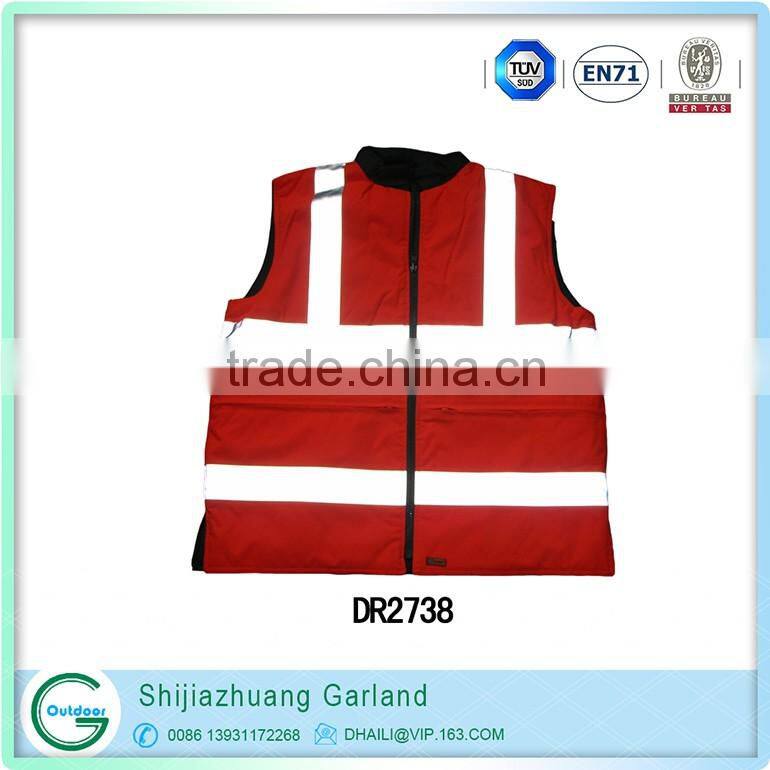 23 warmer body vest parka/fluorescence body warmer vest with reflective band