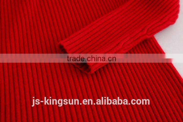 JS-11015B one slit pure color high neck latest design sweater women