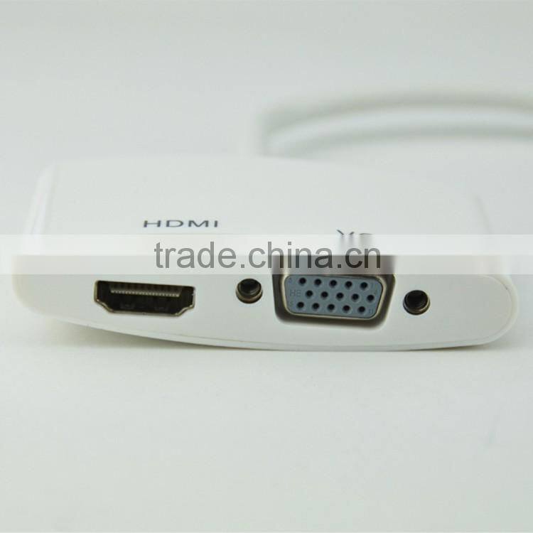 Client custom gold plated dp to hdmi vga converter for camera