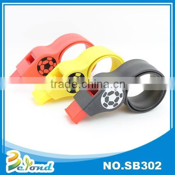 Match day slap whistle personalized silicone band