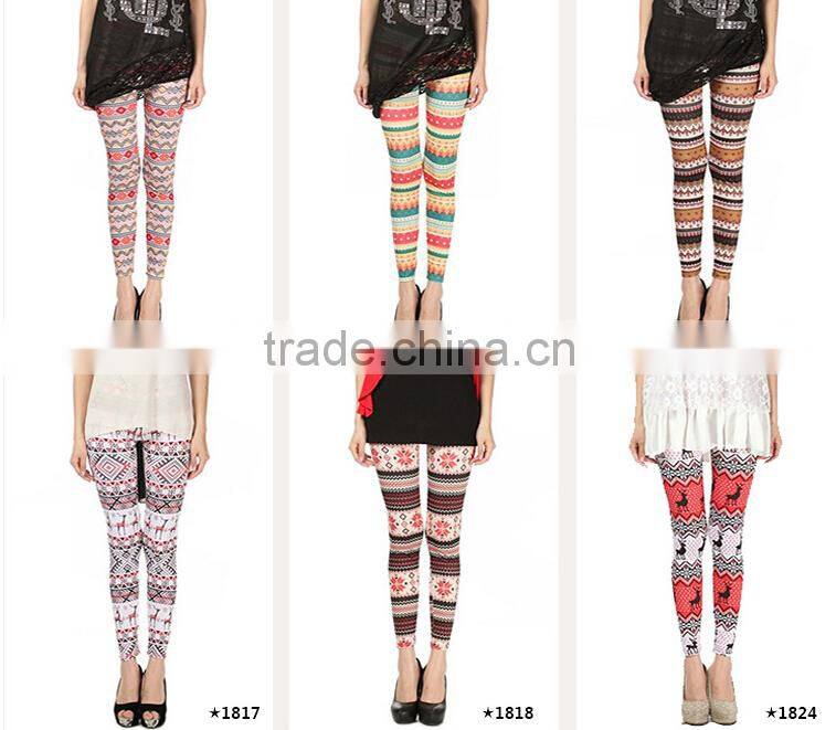 Wholesale christmas leggings, Yoga pattern leggings womens workout leggings