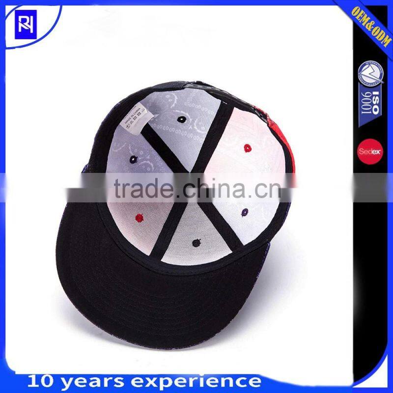 New fashion 6 panel hot sale baseball caps 6 panel snapback hats