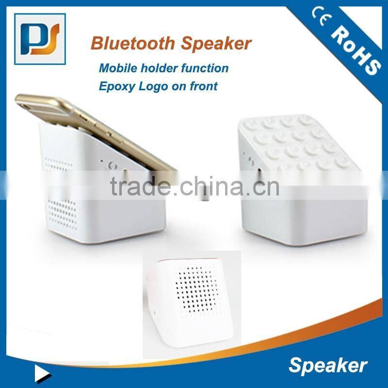 Phone holder Handfree Stereo Bluetooth Speaker with Silicon Sucker