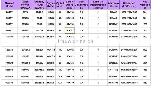 Natural Gas Generator With Cummins Brand