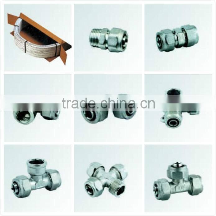 brass compression fittng for pex al pex pipe used for both cold and hot water.