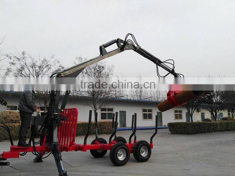 ATV timber trailer with crane/log trailer with grapple ZM3004