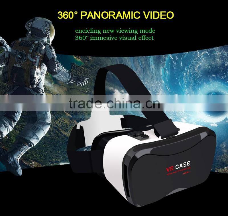 VR Case 5th Virtual Reality 3D Glasses Bluetooth 3.0 Remote Controller VR Box For iOS Android 3.5-6 inches