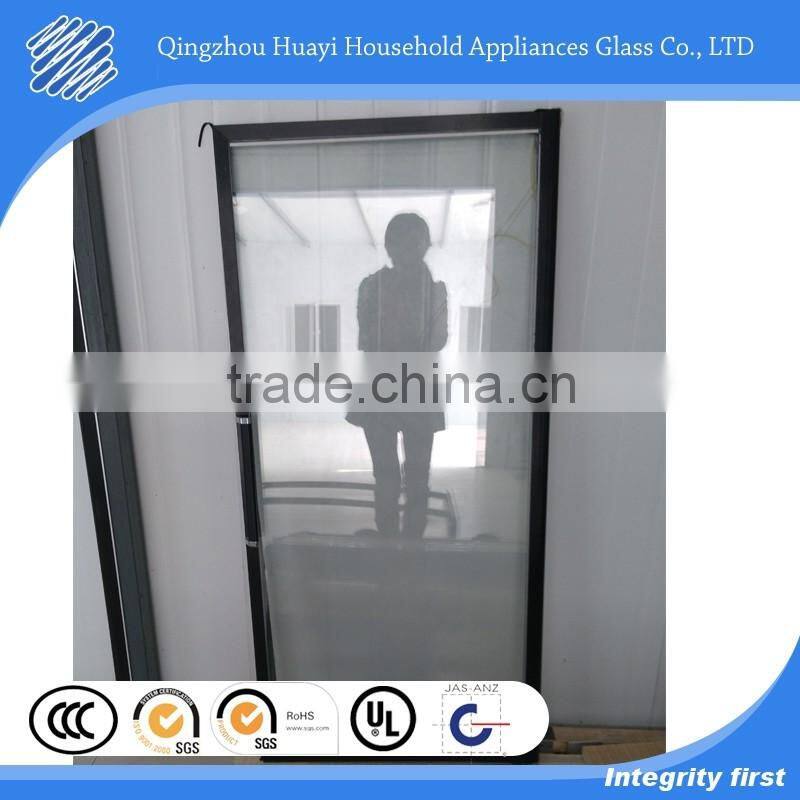 Double hollow electric heated Low E freezer glass doors