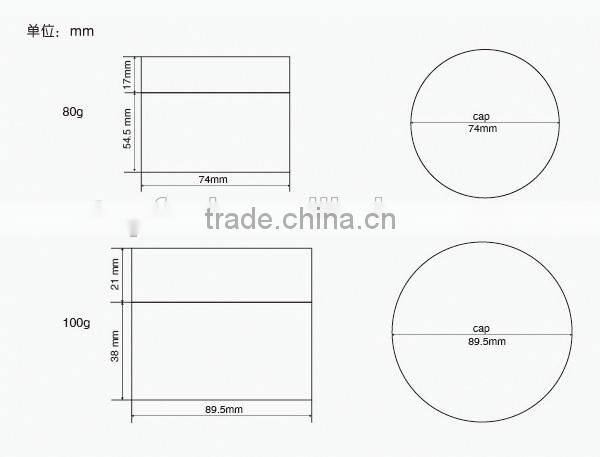 cosmetic sample jars plastic 15g 30g