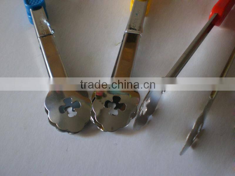 colorful flower food tong clip for BBQ bread