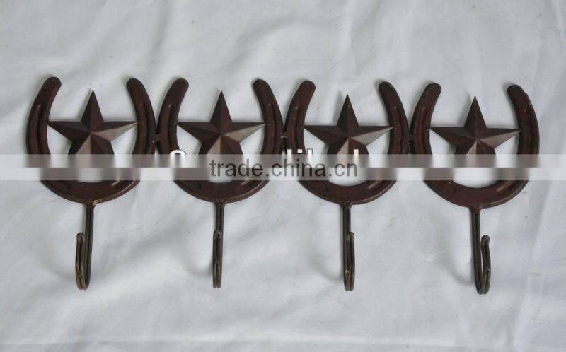 Shabby cast iron key hooks