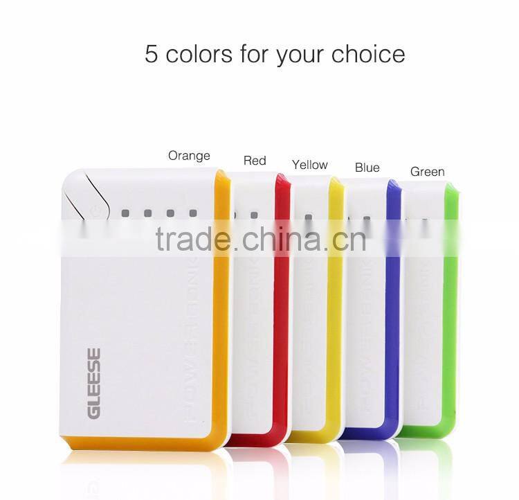 2016 Gleese Smart Advertisement Power Bank two ports charger portable power bank for laptop and mobile 6600mah