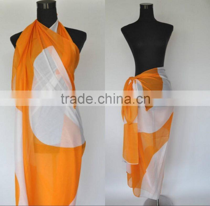 Fashionable Beach Pareo Sarong in 100% Polyester BP068 - With Audited Factory