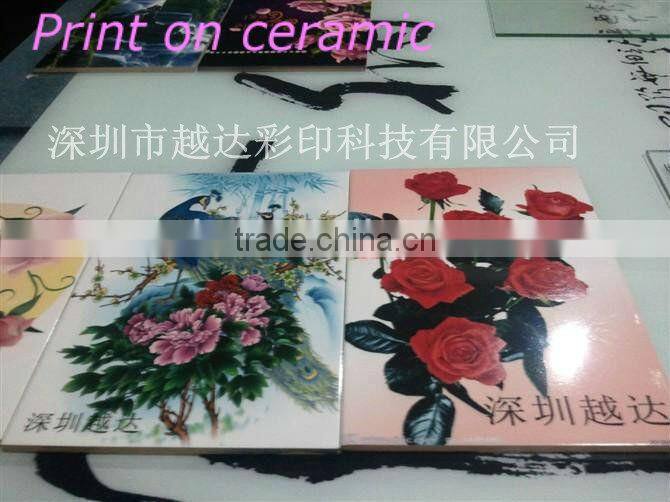 high resolution flatbed printe for ceramic tile /metal /plastic card /glass/PVC card with UV device printer