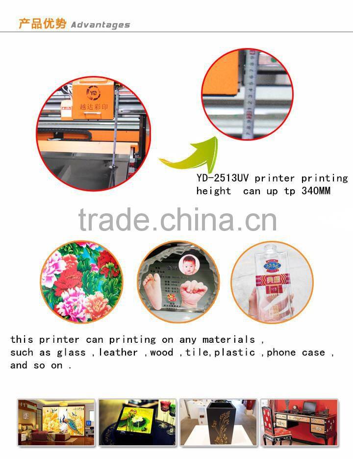 2880*1440 high resolution and speed digital flatbed glass printer