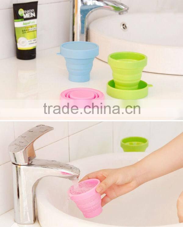 China Supplier Hot Selling High Quality heat resistance folding silicone cup
