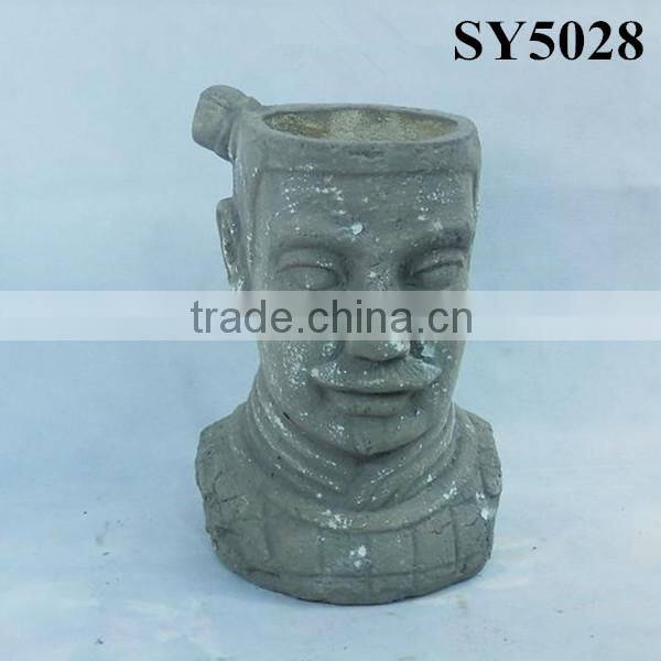 Cement pots for wholesale indoor petal shape flower pot