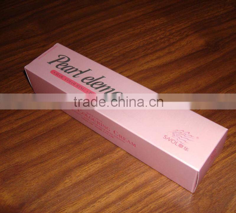 pink printed stamping paper cosmetic box