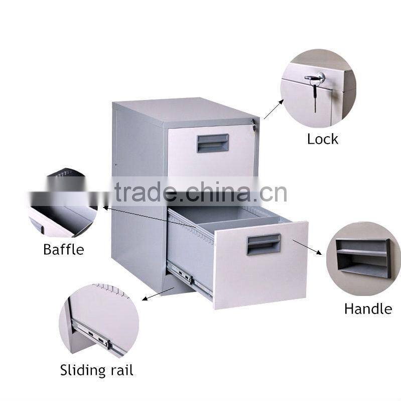 Fireproof colorful lateral three drawer steel storage filling cabinet