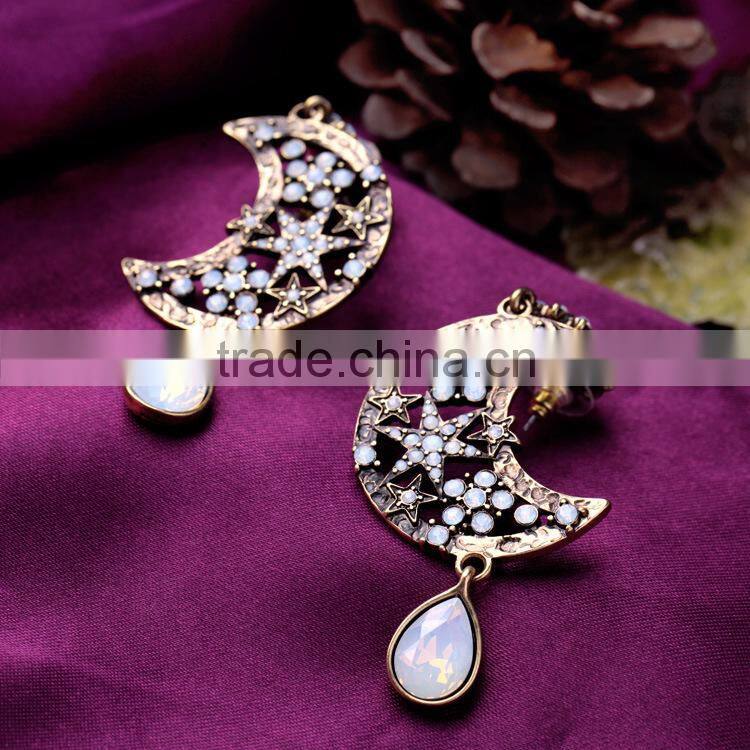sun and moon earring, moon and star earrings, ladies earrings designs pictures