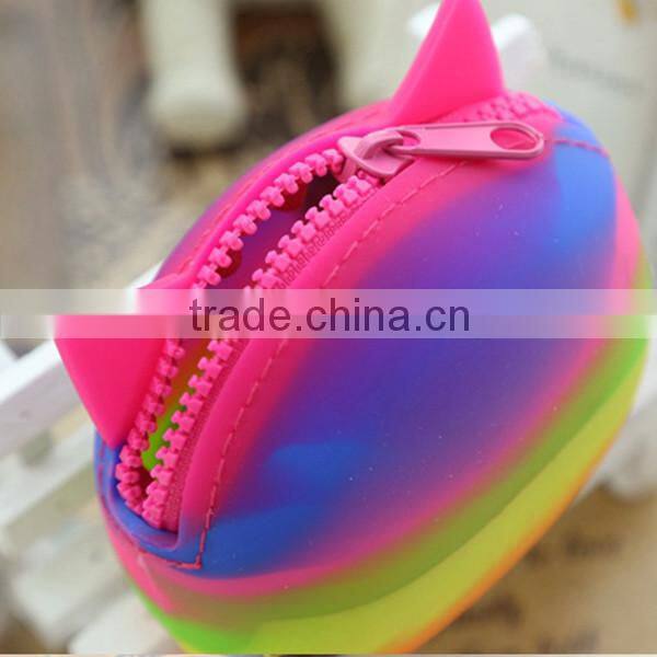 Promotional small cute custom silicone challenge coin wallet