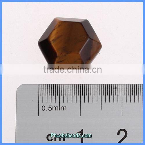 Wholesale Fashion Hexagon Shape Tiger Eye Semi Precious Gemstone Cabochons GC-T014