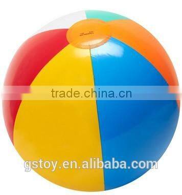 plastic rainbow color inflatable beach ball