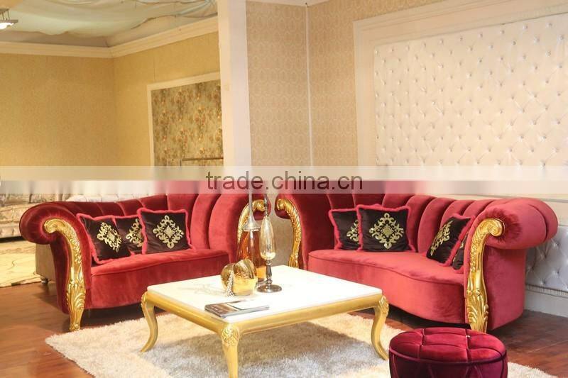 Solid wood arm beautiful fabric sofa AL021