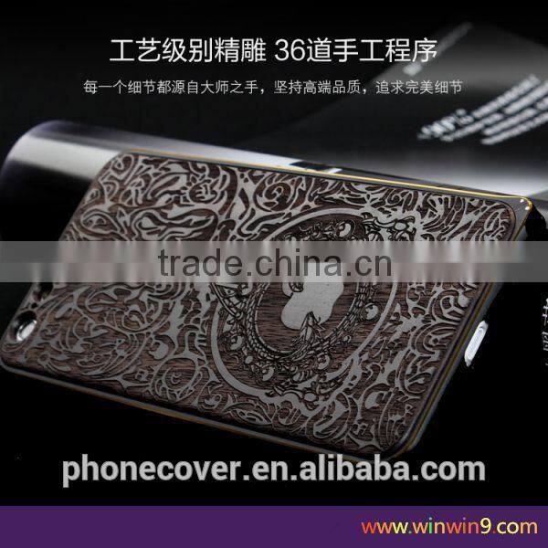 2016 new product wood carving phone case, wood case for huawei ascend, wooden cell phone case