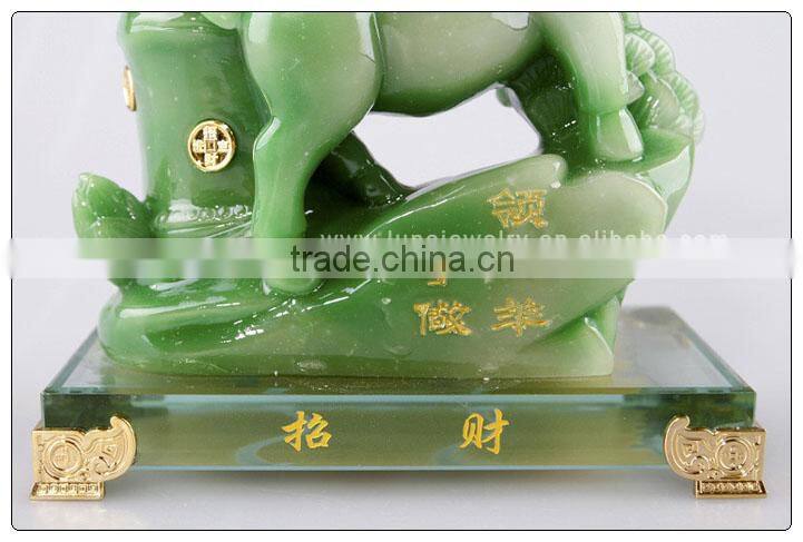 Jade color Chinese zodiac animals Chinese Horoscope Sheep Pen holder