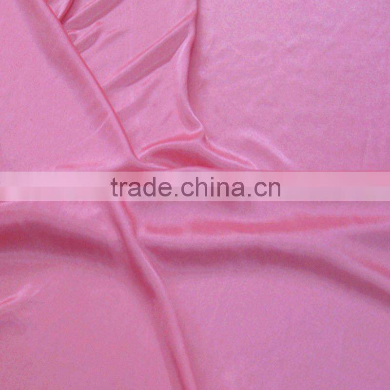 shiny 100% polyester pink fabric for garments