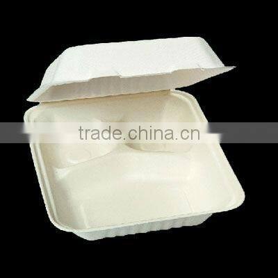 8" paper pulp/bagasse plate disposable biodegradable plates