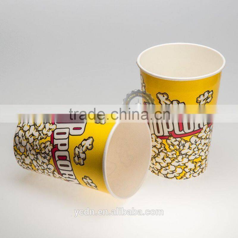46oz disposable paper popcorn cup container for food packing