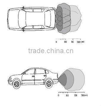 reverse assistant parking sensor with 3.5" lcd rear view mirror display