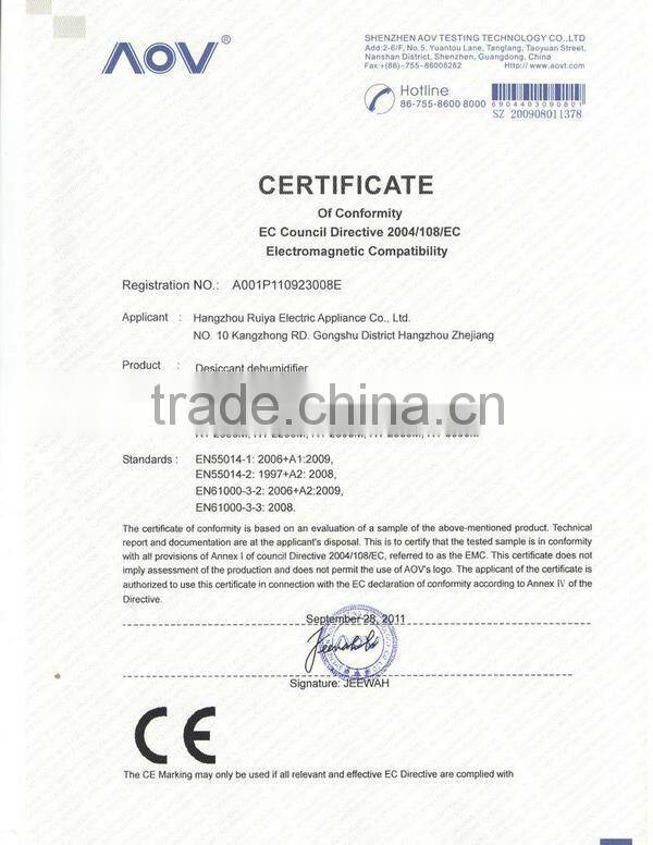 Economic RY-60M9 Portable Small Desiccant Dehumidifier