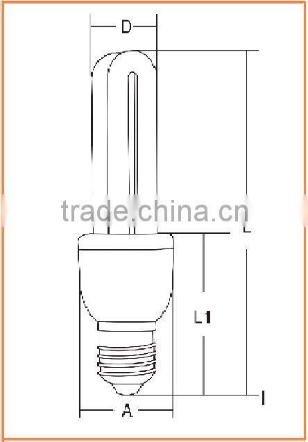 2015 popular 13W E27 cfl bulb