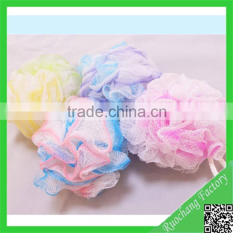 High quality PE loofah mesh bath sponge wholesale for promotion