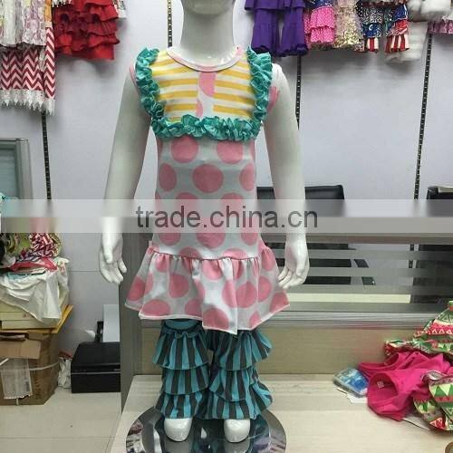 2016 Newly Made Sleeveless Qmilch Baby Girls Summer Fox Design Kids Boutique Outfit