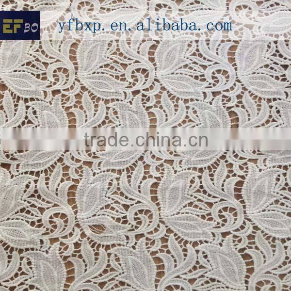 2014 elegant white cotton lace embroidery fabric/ liturgical lace fabric for Russia dress