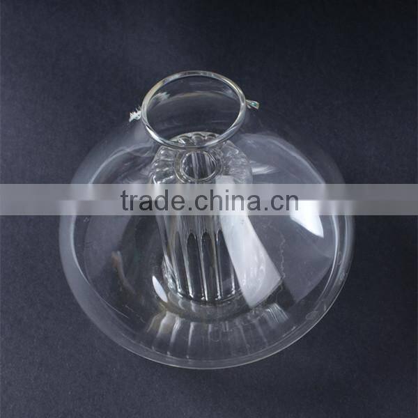 clear double wall pyrex glass lamp shade & cover