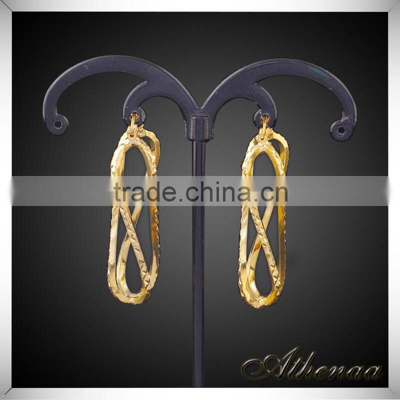 14k Gold Plated Copper Europe Style Charm Earring Factory China